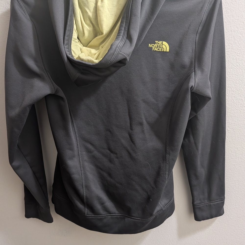North Face Women's Medium Hoodie Gray And Yellow - Picture 10 of 13